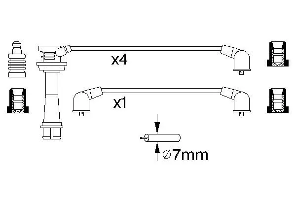 Handler.Part Ignition cable kit Bosch 0986356929 1