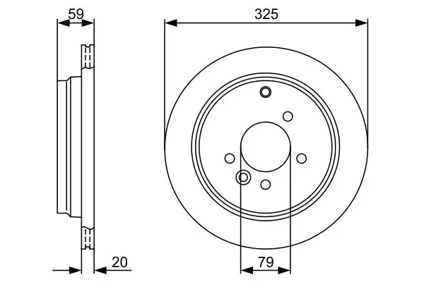 Handler.Part Brake disc Bosch 0986479375 5