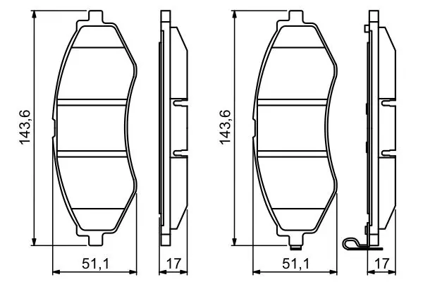 Handler.Part Brake pad set, disc brake Bosch 0986494343 5