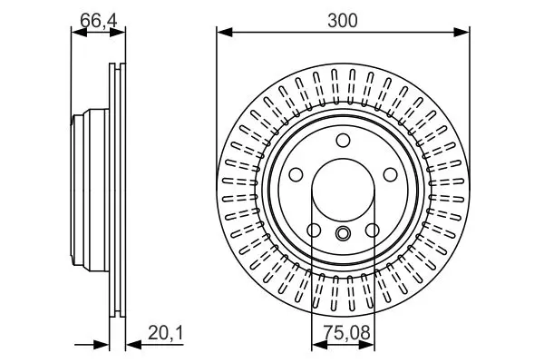 Handler.Part Brake disc Bosch 0986479045 5