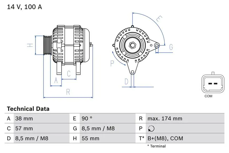 Handler.Part Alternator Bosch 0986083200 1