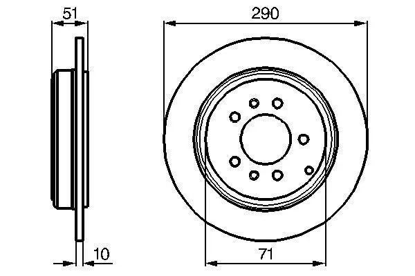 Handler.Part Brake disc Bosch 0986478733 5