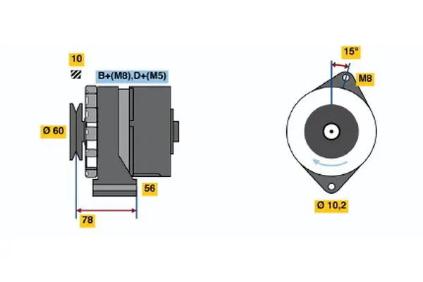 Handler.Part Alternator Bosch 0986034520 1