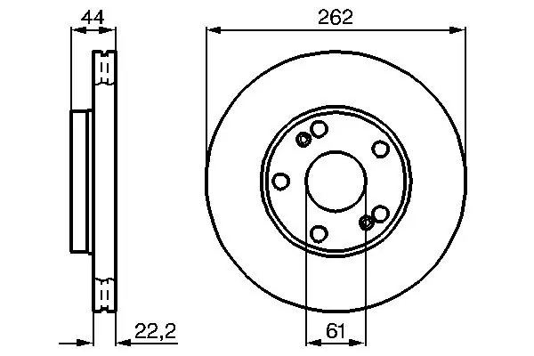 Handler.Part Brake disc Bosch 0986478864 1