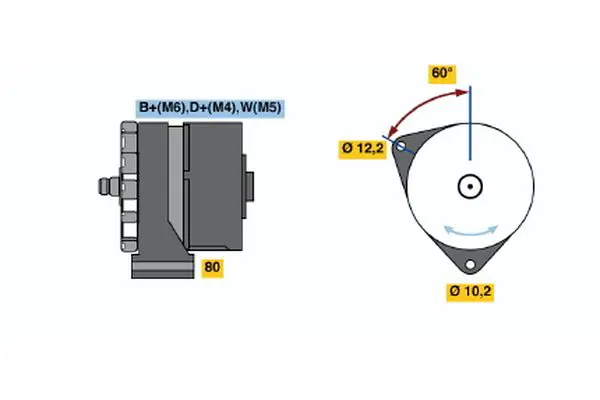 Handler.Part Alternator Bosch 0986031450 1