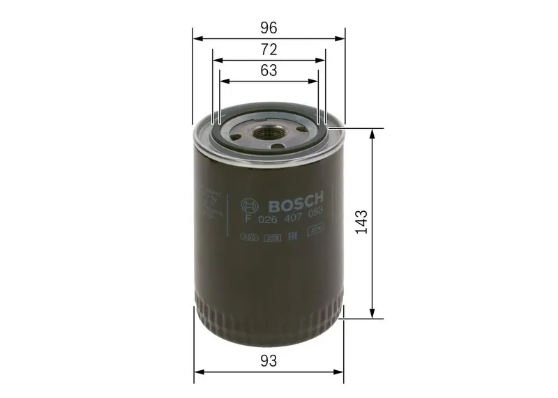 Handler.Part Oil filter Bosch F026407053 5