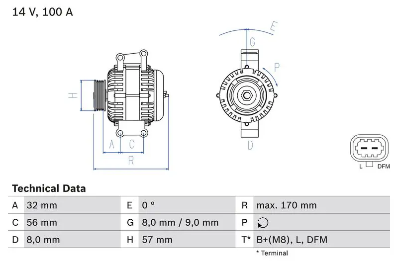 Handler.Part Alternator Bosch 0986044010 1