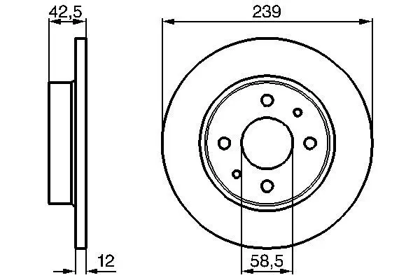 Handler.Part Brake disc Bosch 0986478747 1