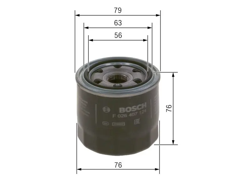 Handler.Part Oil filter Bosch F026407124 5