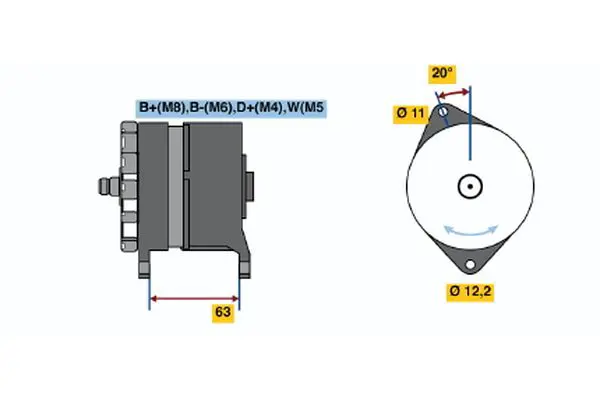 Handler.Part Alternator Bosch 0120469024 5