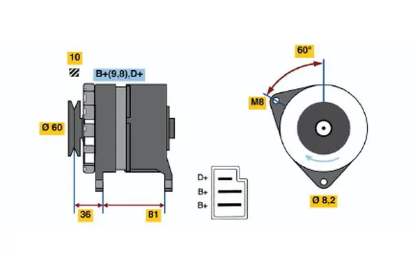 Handler.Part Alternator Bosch 0986033220 1