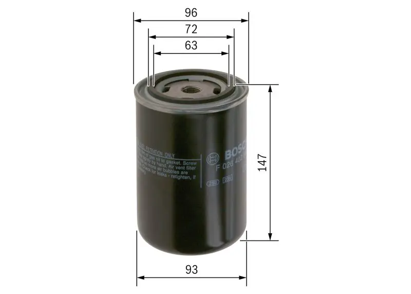 Handler.Part Fuel filter Bosch F026402087 5