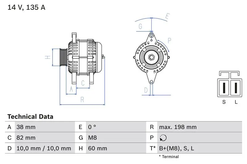 Handler.Part Alternator Bosch 0986082190 1