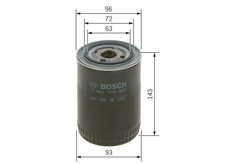 Handler.Part Oil filter Bosch 0451104066 5