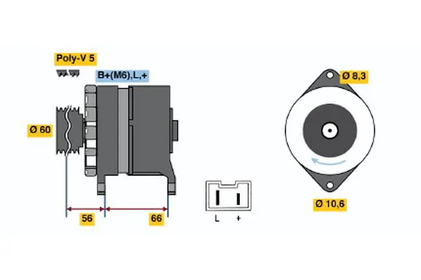 Handler.Part Alternator Bosch 0986037291 1