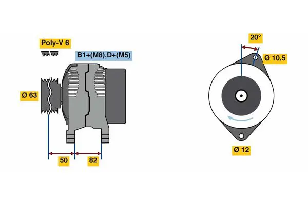 Handler.Part Alternator Bosch 0986049420 1