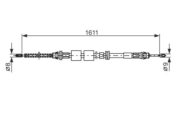 Handler.Part Cable, parking brake Bosch 1987477521 5