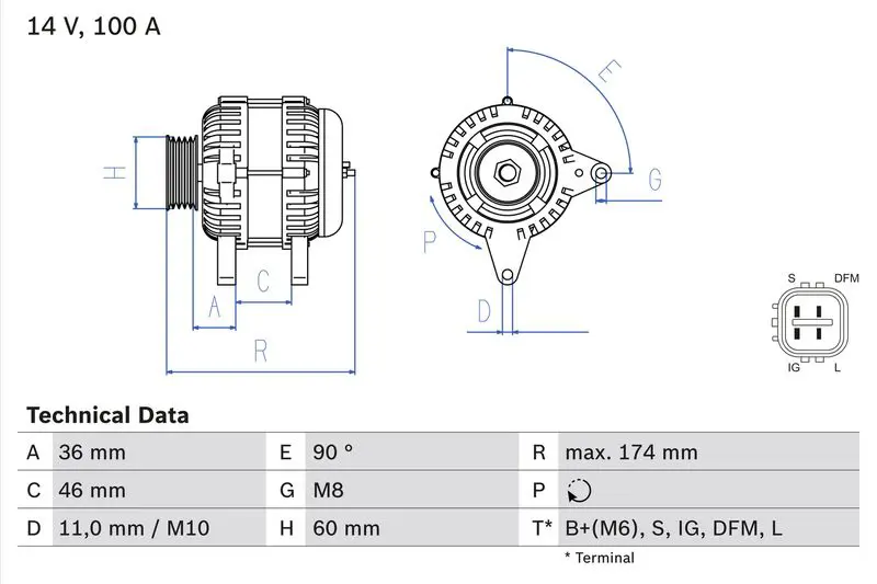 Handler.Part Alternator Bosch 0986082060 1