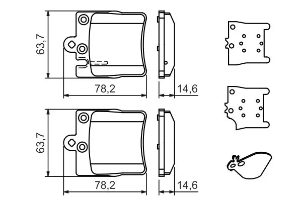 Handler.Part Brake pad set, disc brake Bosch 0986494022 5