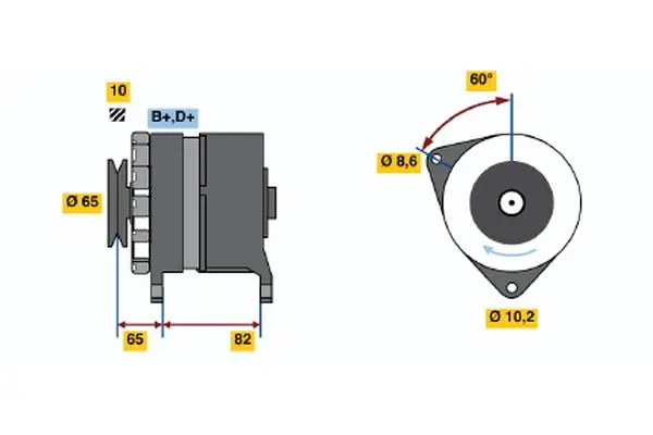 Handler.Part Alternator Bosch 0986035670 1