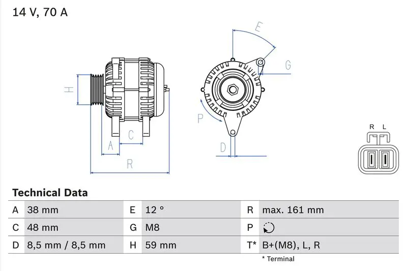 Handler.Part Alternator Bosch 0986049570 1