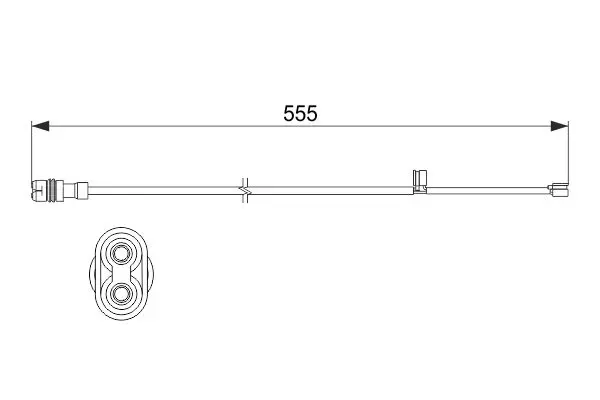 Handler.Part Warning contact, brake pad wear Bosch 1987473530 1