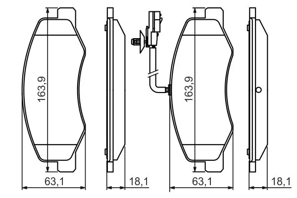 Handler.Part Brake pad set, disc brake Bosch 0986494499 7