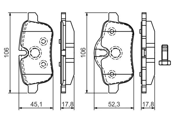 Handler.Part Brake pad set, disc brake Bosch 0986494450 7