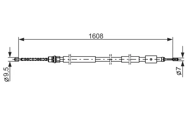 Handler.Part Cable, parking brake Bosch 1987477435 5