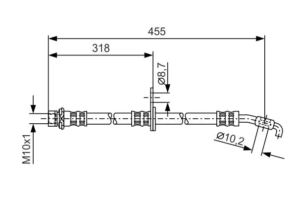 Handler.Part Brake hose Bosch 1987476255 1