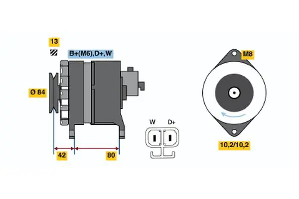 Handler.Part Alternator Bosch 6033GB4021 1