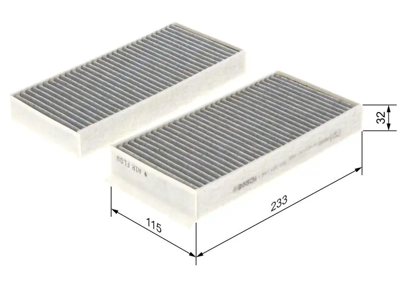 Handler.Part Filter, interior air Bosch 1987435538 5