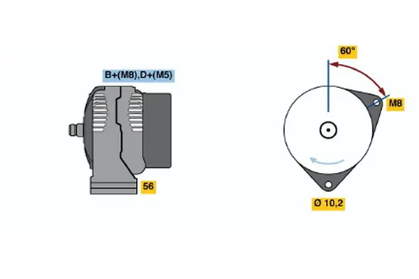 Handler.Part Alternator Bosch 0986040190 1