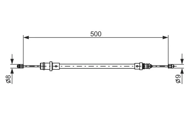 Handler.Part Cable, parking brake Bosch 1987477565 5