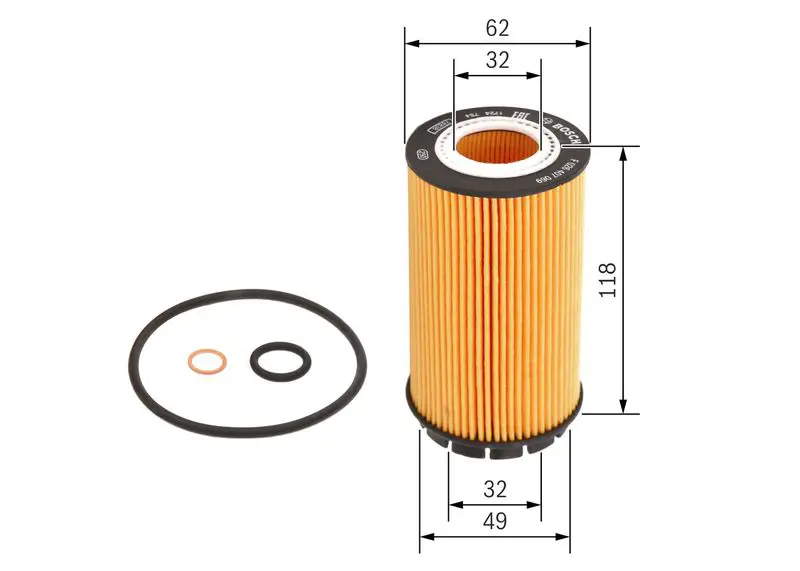 Handler.Part Oil filter Bosch F026407069 5