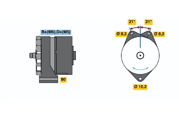 Handler.Part Alternator Bosch 9120080128 1