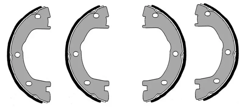 Handler.Part Brake shoe set, parking brake Bosch F026008001 5