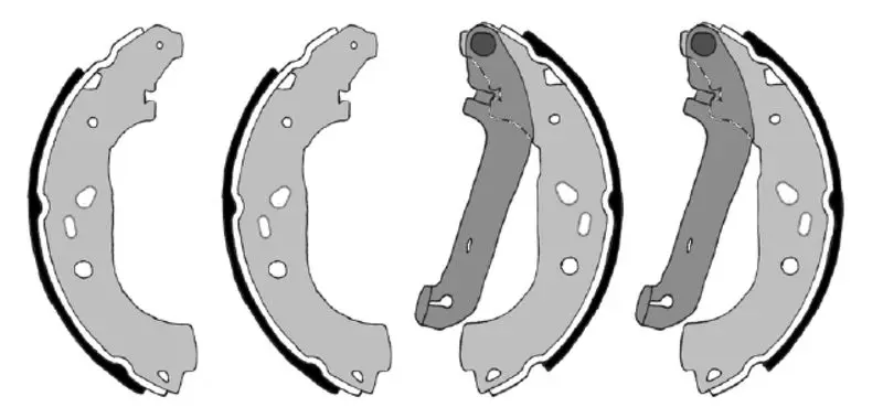 Handler.Part Brake shoe set Bosch F026004667 1