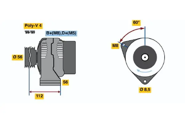 Handler.Part Alternator Bosch 0986039280 1