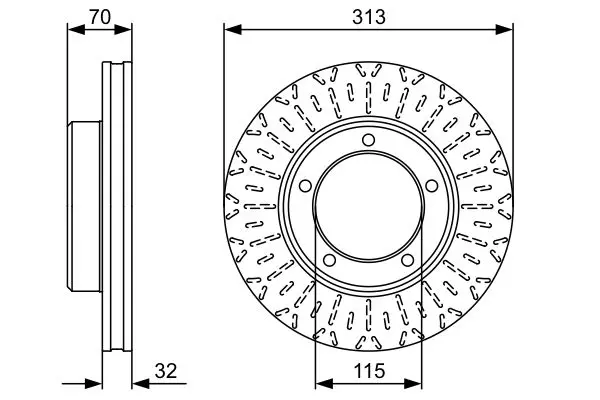 Handler.Part Brake disc Bosch 0986479567 5