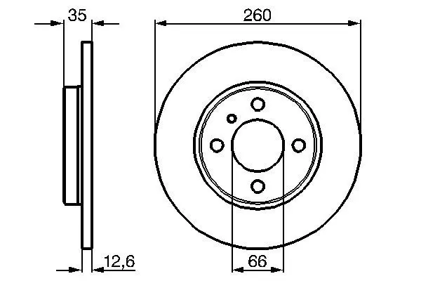 Handler.Part Brake disc Bosch 0986478029 1