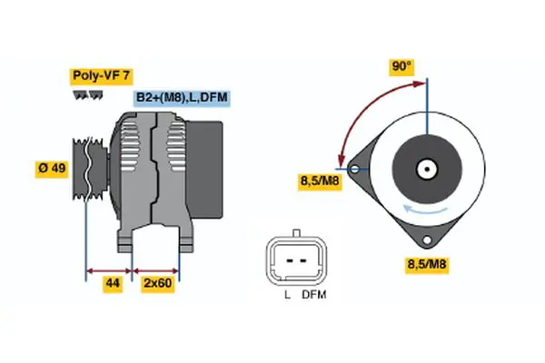 Handler.Part Alternator Bosch 0124525137 1