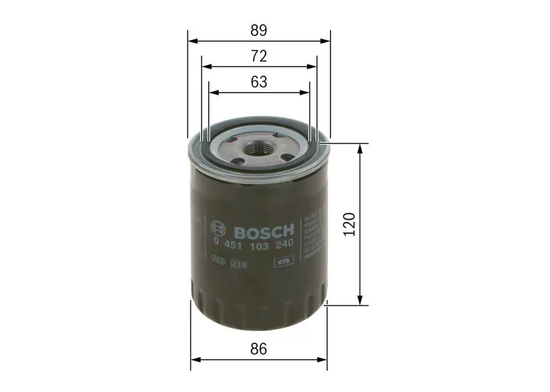 Handler.Part Oil filter Bosch 0451103240 5