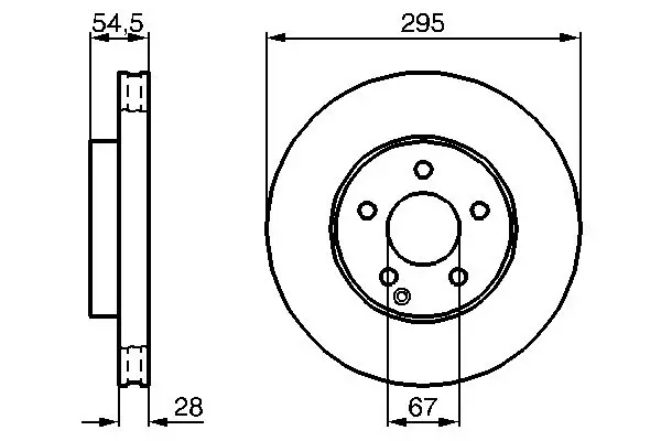 Handler.Part Brake disc Bosch 0986479038 5