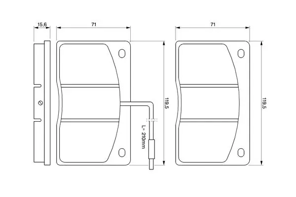 Handler.Part Brake pad set, disc brake Bosch 0986460932 5