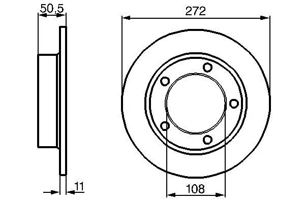 Handler.Part Brake disc Bosch 0986478746 5