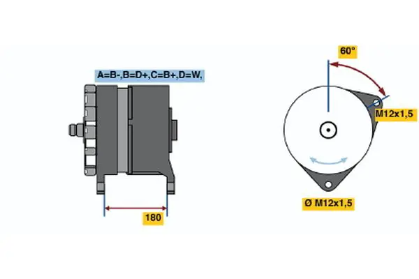 Handler.Part Alternator Bosch 0986034600 1