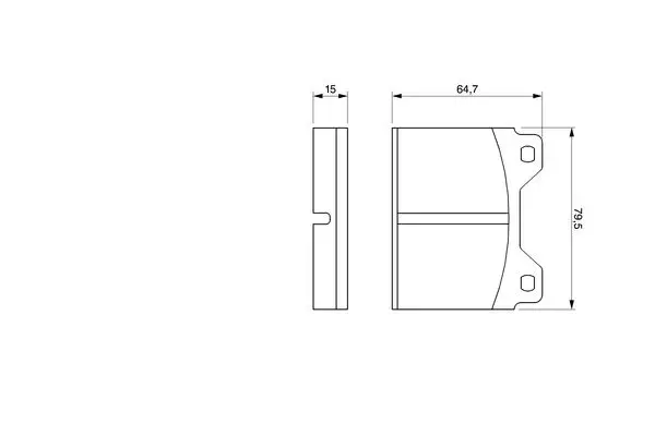 Handler.Part Brake pad set, disc brake Bosch 0986424419 1