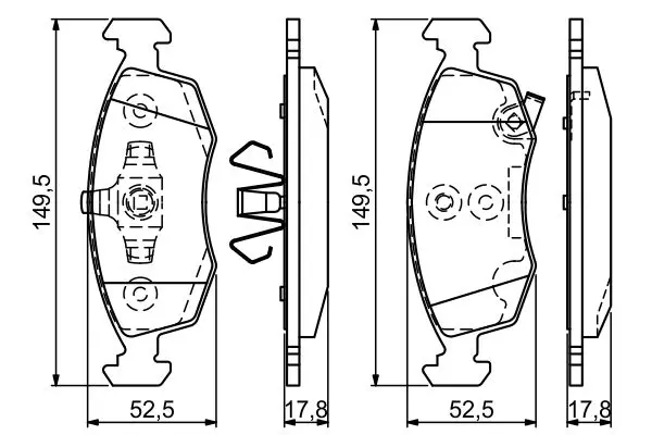 Handler.Part Brake pad set, disc brake Bosch 0986494537 5