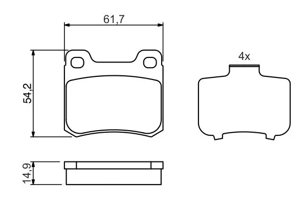 Handler.Part Brake pad set, disc brake Bosch 0986466871 5